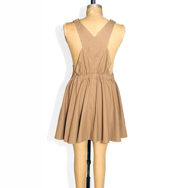 Khaki Overalls Dress - Audio Helkuik  audio helkuik