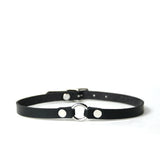 Micro O-Ring Choker -- Faux Leather