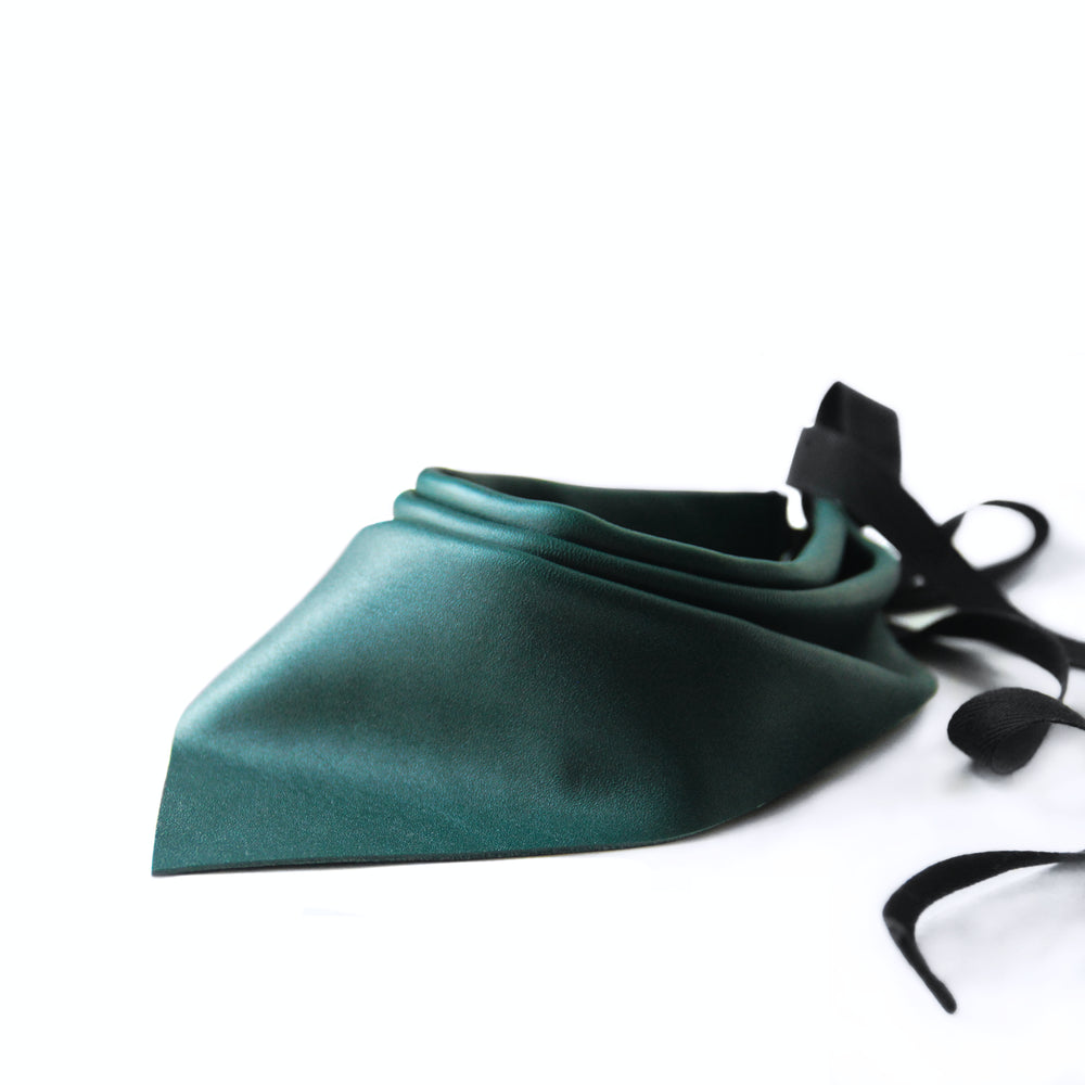 Deep Emerald Leather Bandana