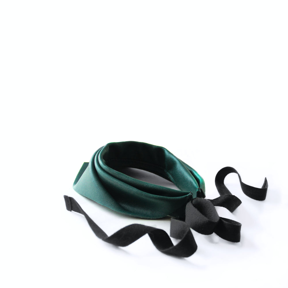 Deep Emerald Leather Bandana