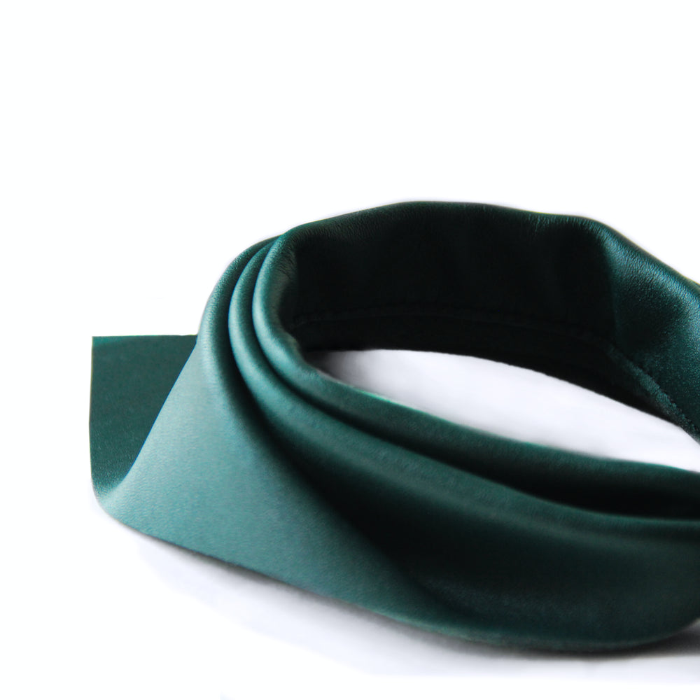 Deep Emerald Leather Bandana
