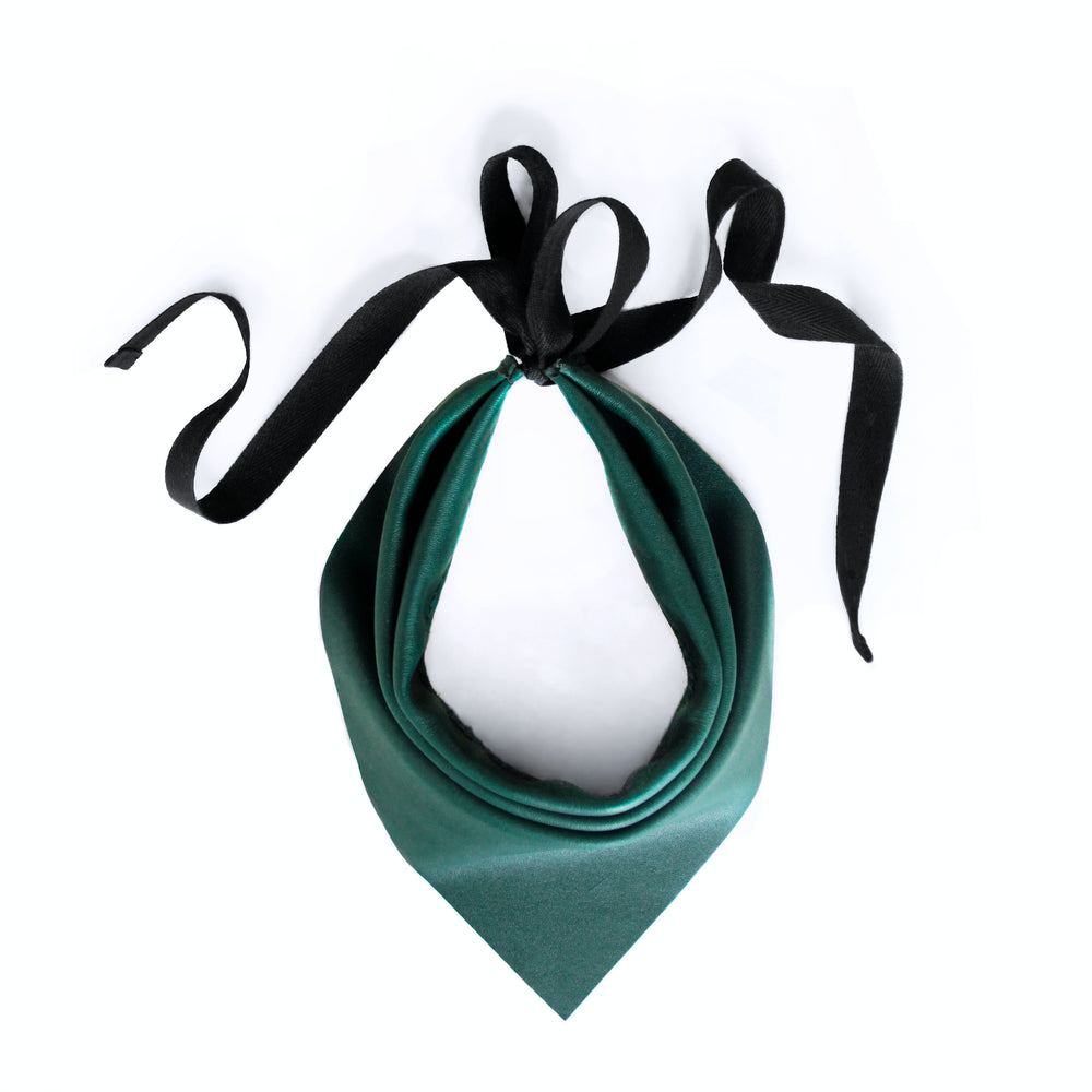 Deep Emerald Leather Bandana