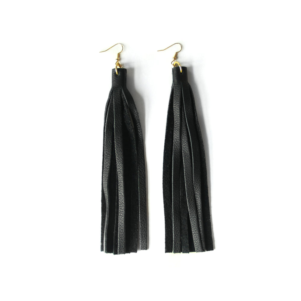 Leather Tassel Earrings