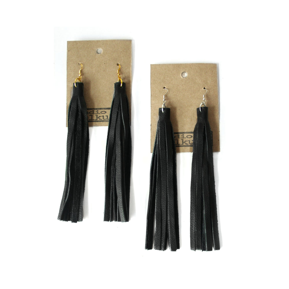 Leather Tassel Earrings
