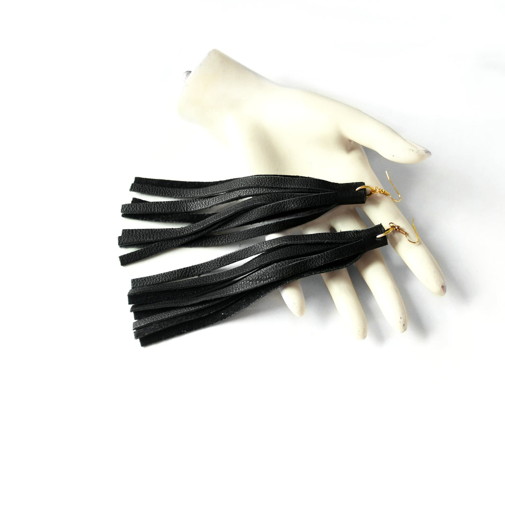 Leather Tassel Earrings