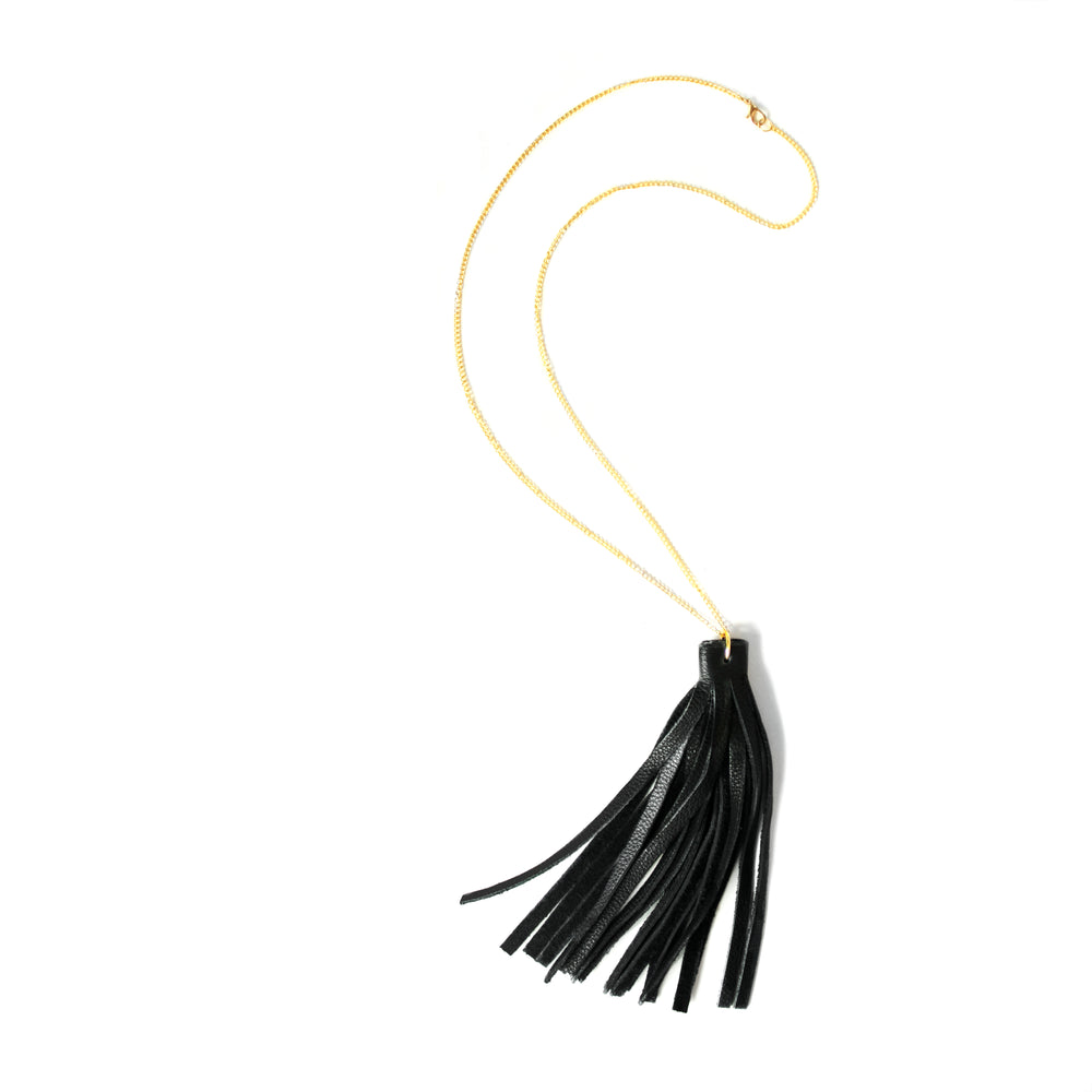 Leather Tassel Necklace