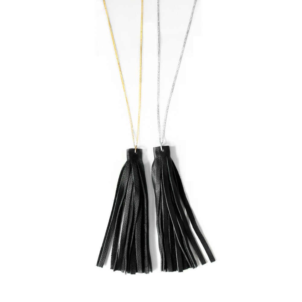 Leather Tassel Necklace