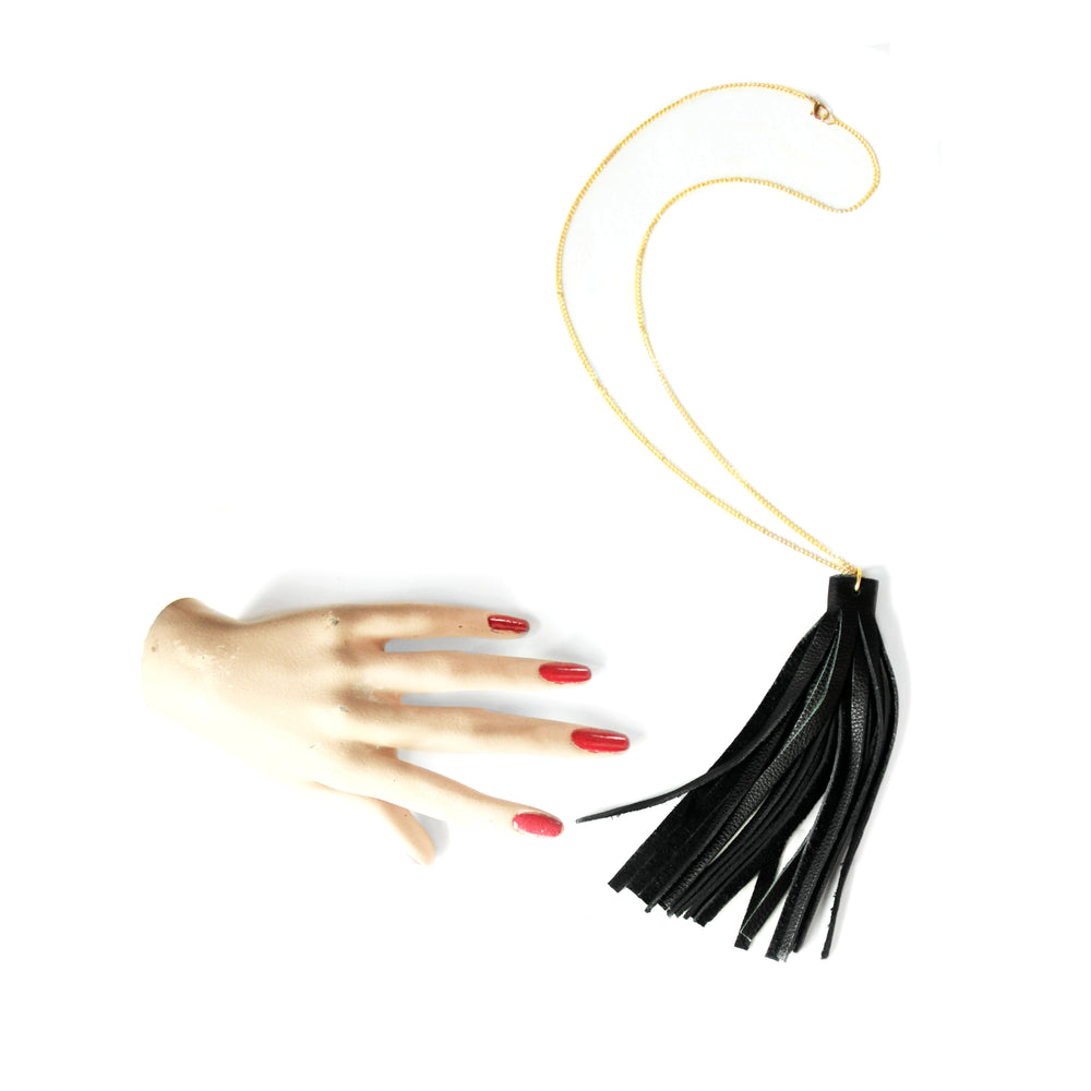 Leather Tassel Necklace