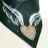 Winged Heart Leather Bandana