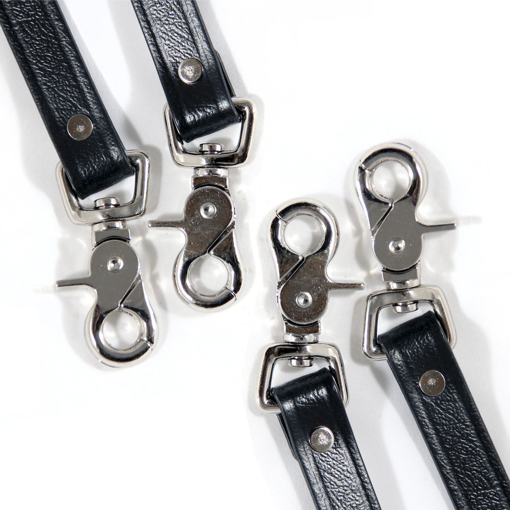 Close up of silver scissor clips