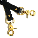 Leather Suspenders - Black (X-back style)