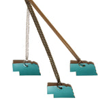 Teal leather Nebraska necklace, group of 3