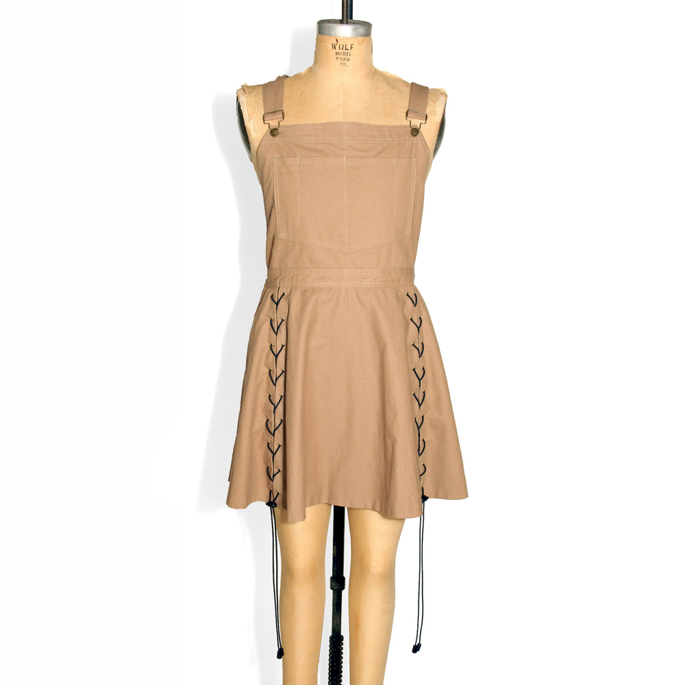 Khaki Overalls Dress