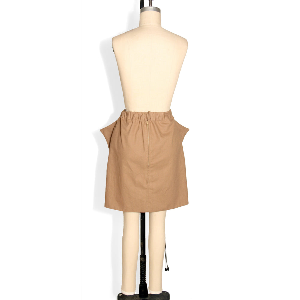 Khaki Shark Fin Skirt