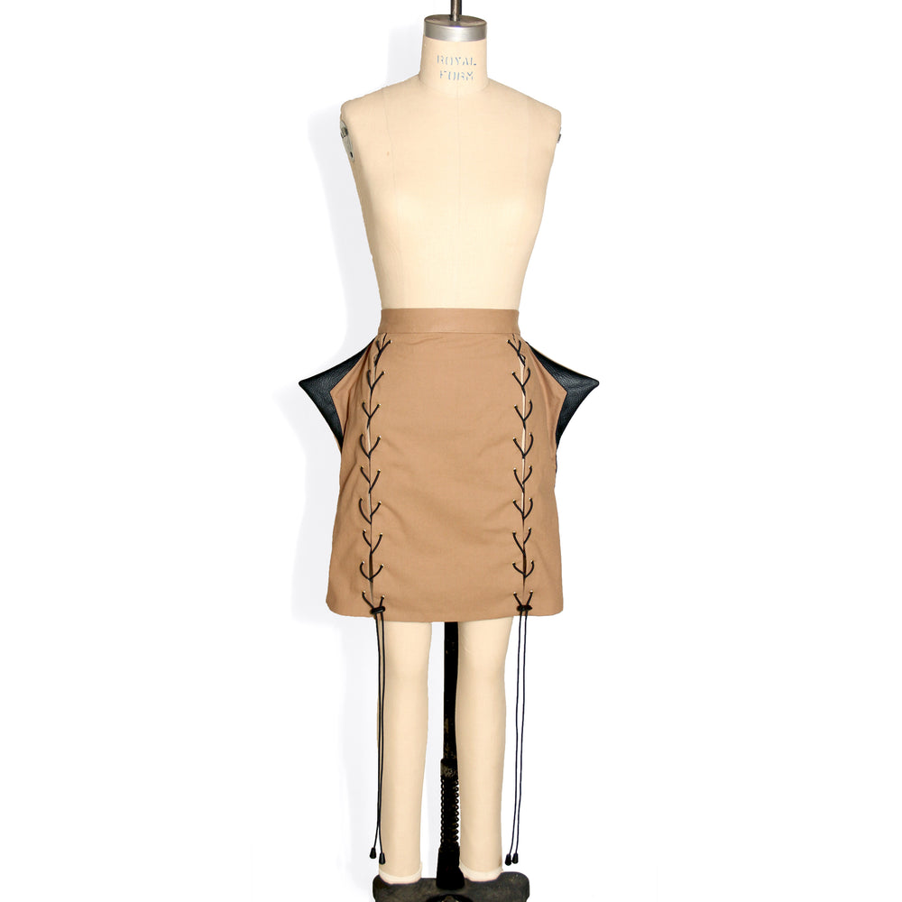 Khaki Shark Fin Skirt