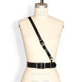 Military Belt -- Black Leather