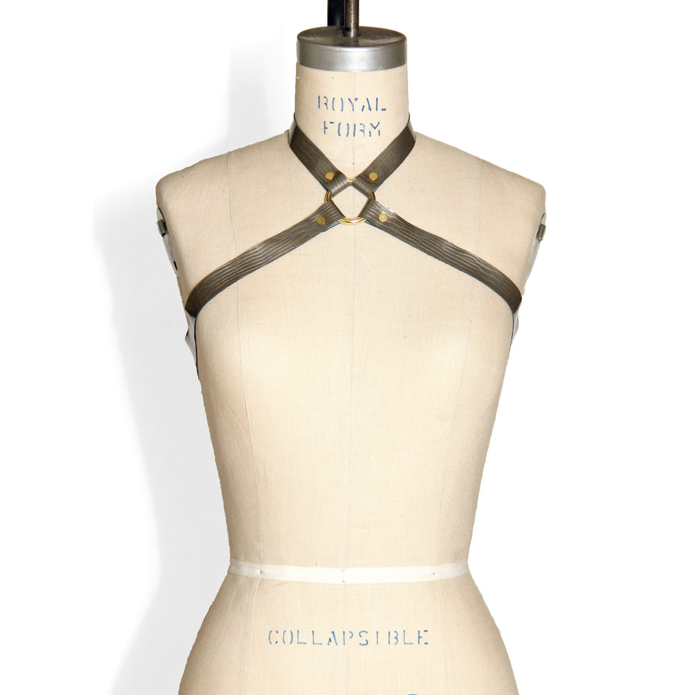 Orbital Harness in Elephant Grey Leather (sample)