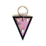 Trianthem keychain, mermaid triangle leather