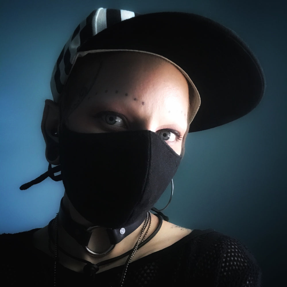 Black Linen Face Mask
