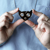 Leather Kitty Necklace