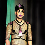 Model wearing Trianthem Triangle Harness