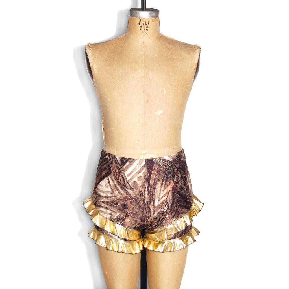 Golden Ruffle Shorties