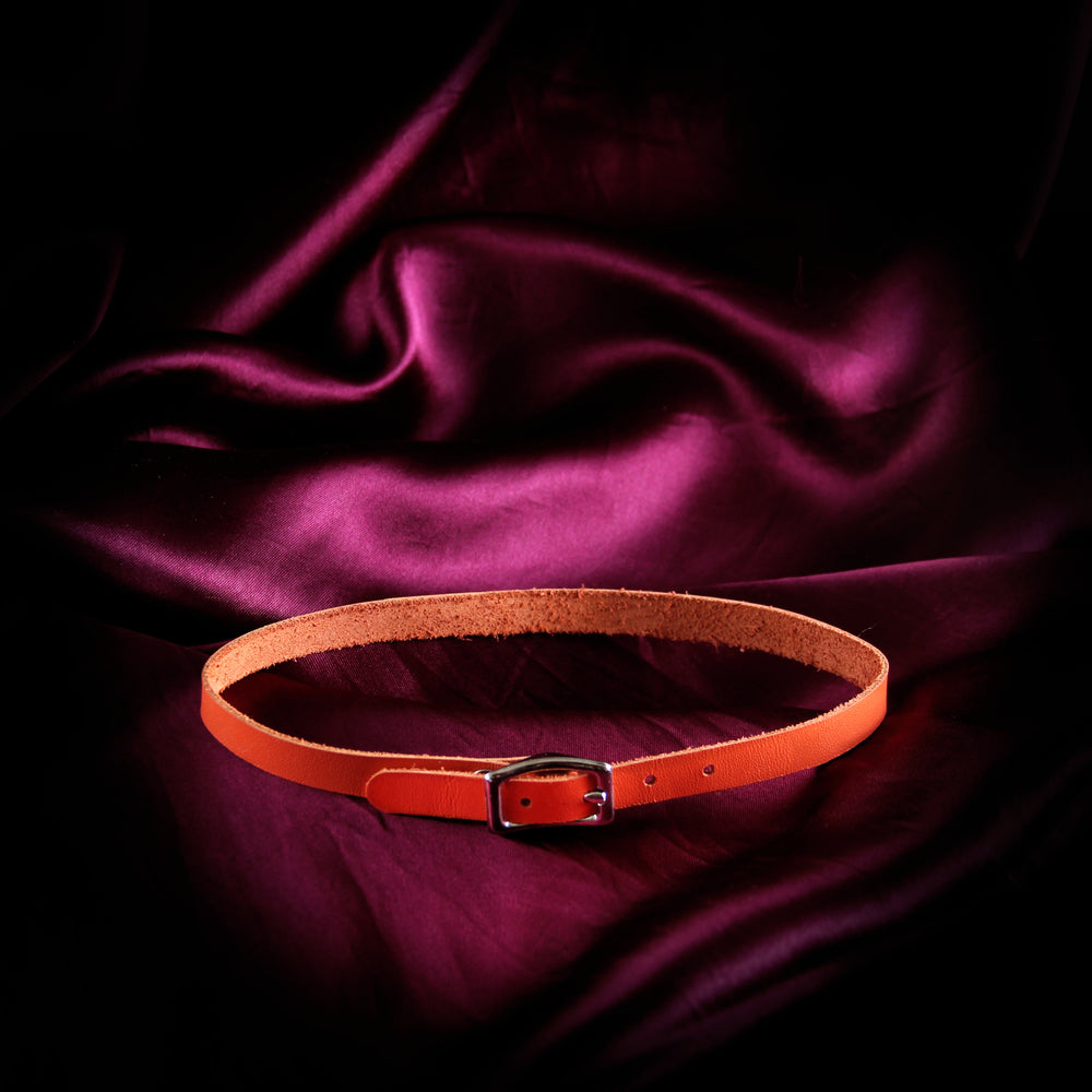 Orange Mini Basic Buckle Choker