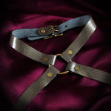 Orbital Harness in Elephant Grey Leather (sample)