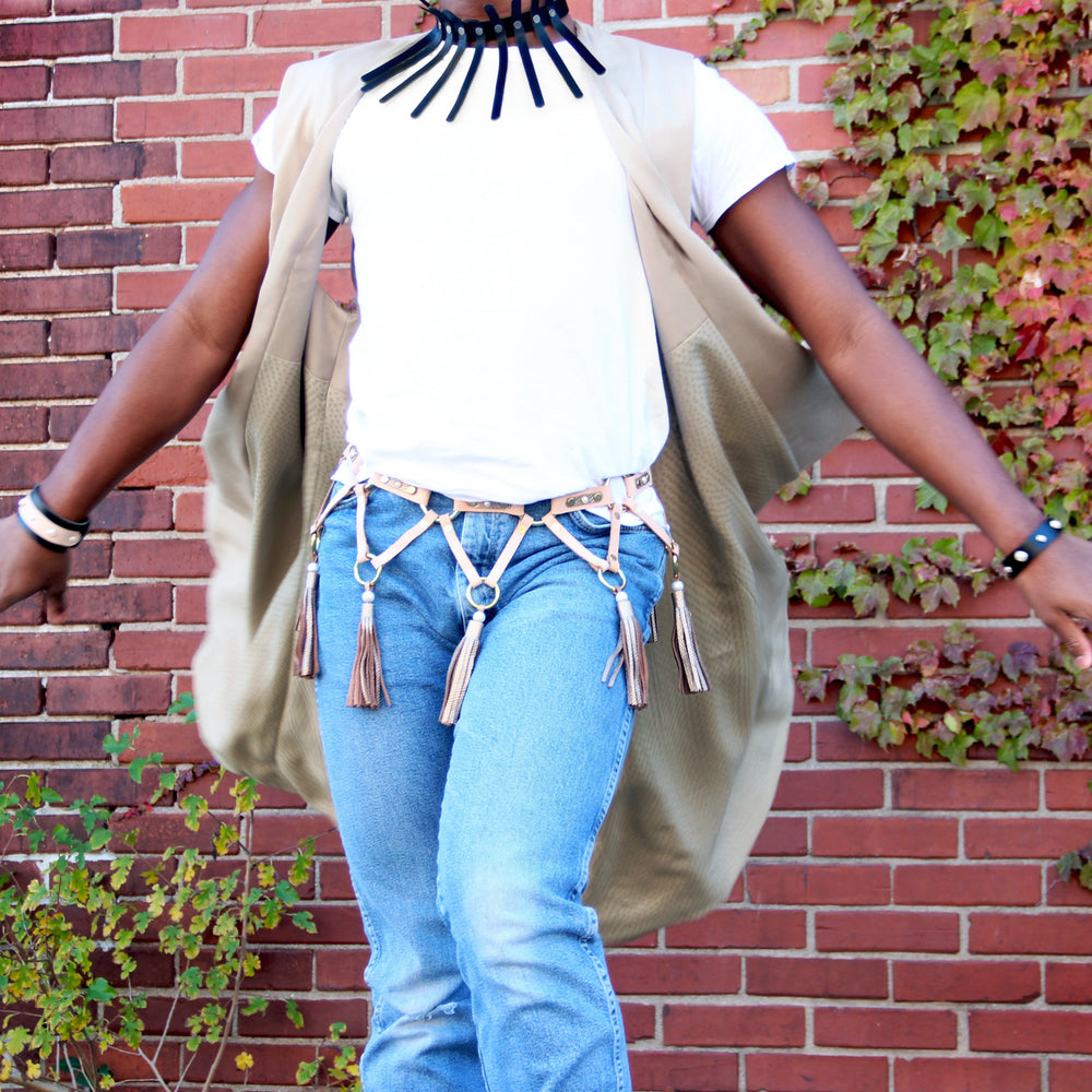 Leather Tassel Belt