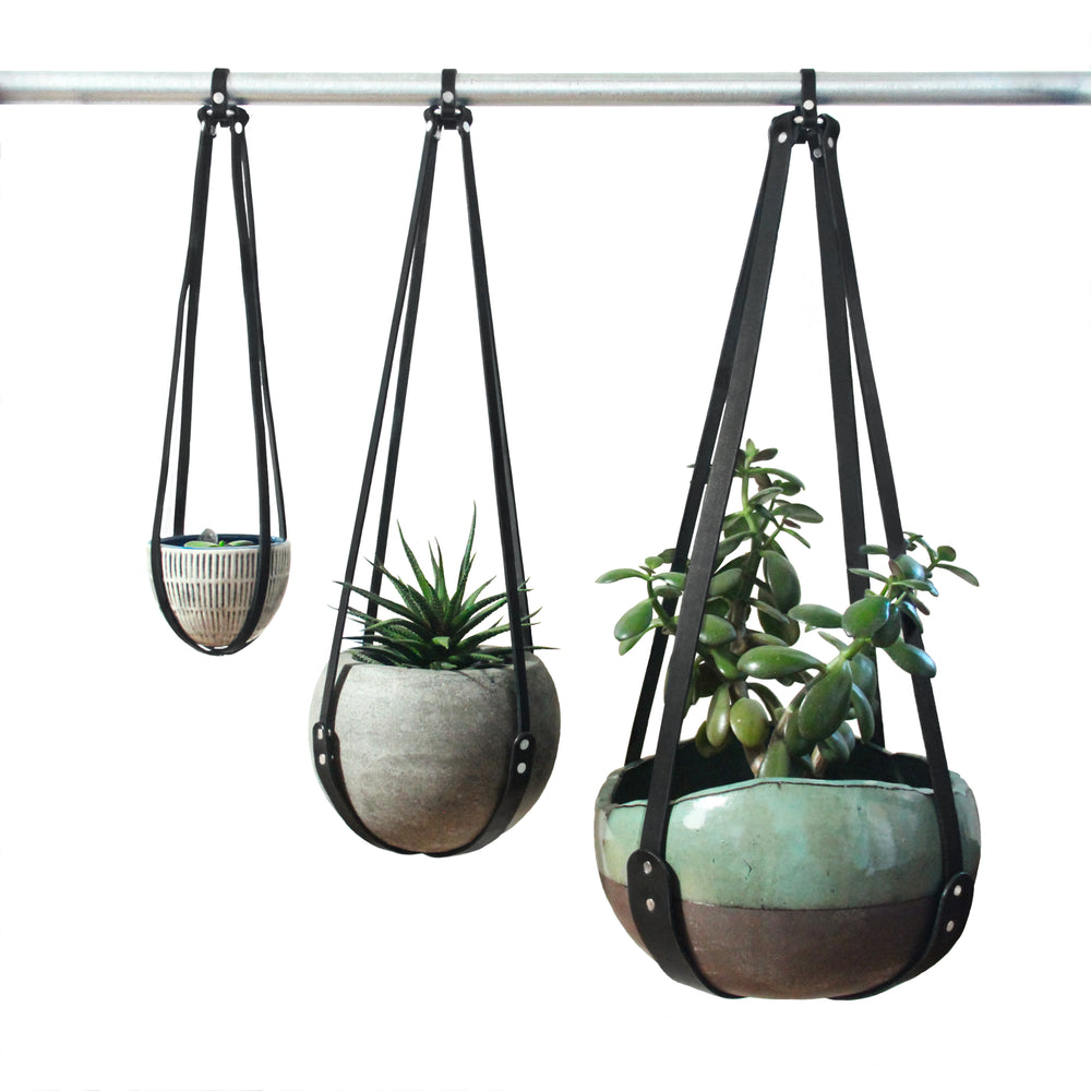 Leather Plant Hanger -- small