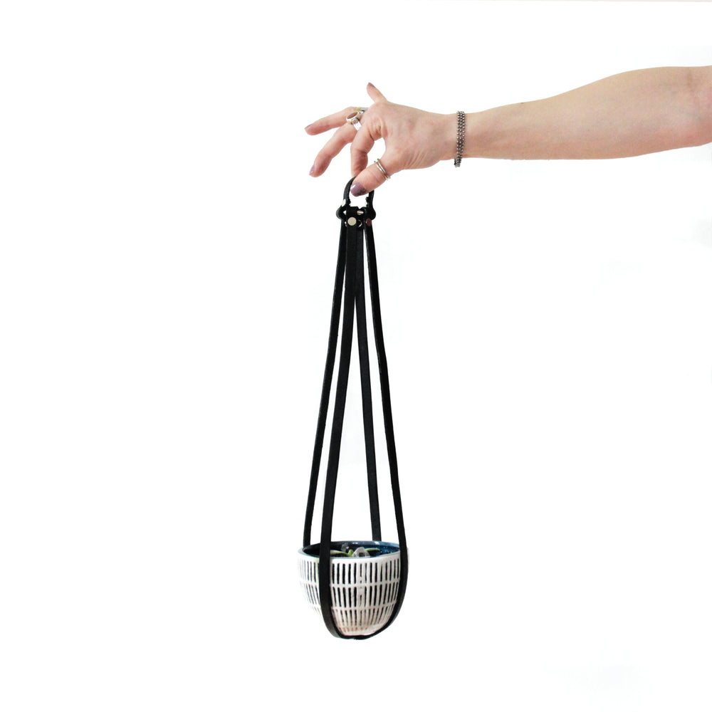 Leather Plant Hanger -- small