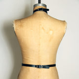 Back view, black leather Artifice harness